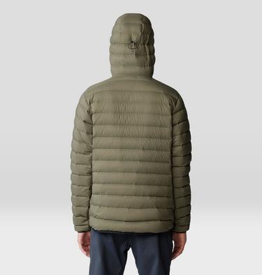 Men's Deloro Down Full Zip Hoody, Color: Stone Green, image 2