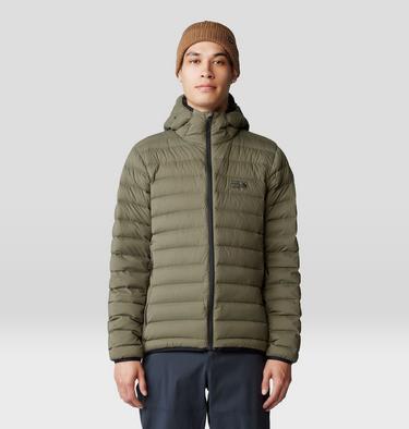 Men's Deloro Down Full Zip Hoody, Color: Stone Green, image 1