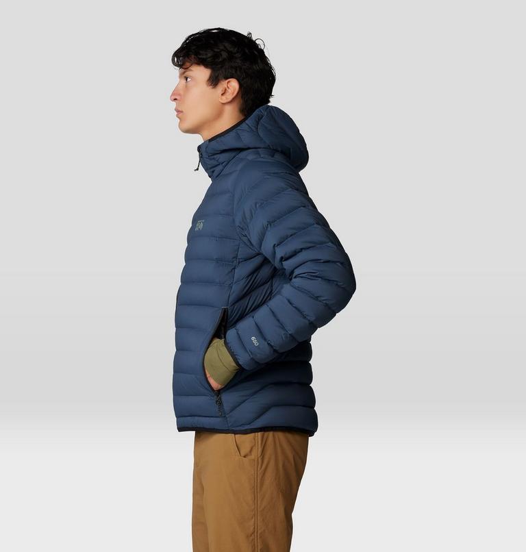 Doudoune zippée à capuche Deloro, Color: Moon Blue, image 3