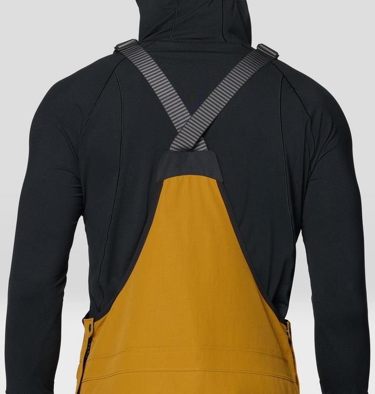 Men's First Tracks Bib, Color: Olive Gold, Black, image 6
