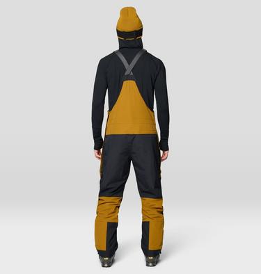 Men's First Tracks Bib, Color: Olive Gold, Black, image 3