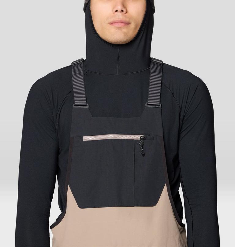 Men's First Tracks Bib, Color: Dunes, Black, image 5