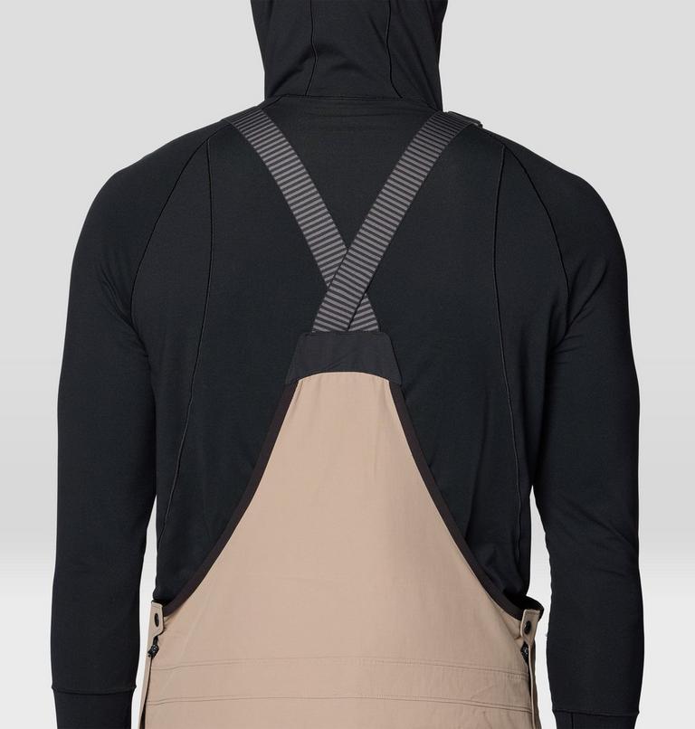 Men's First Tracks Bib, Color: Dunes, Black, image 7