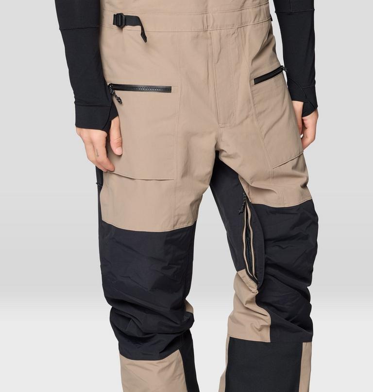 Men's First Tracks Bib, Color: Dunes, Black, image 9