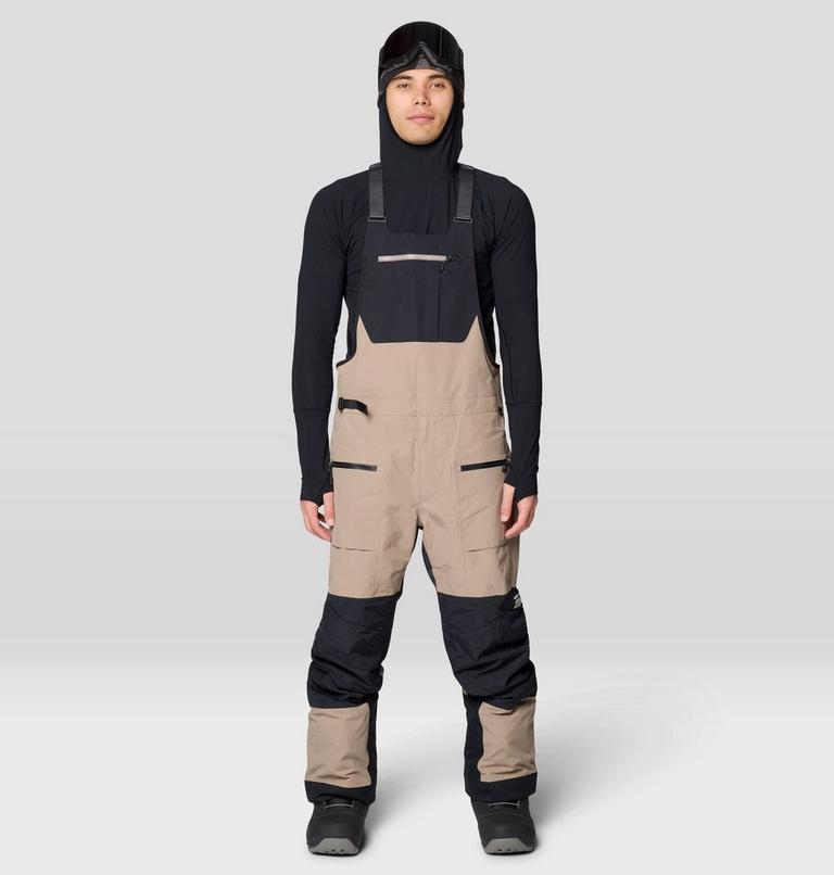 Men's First Tracks Bib, Color: Dunes, Black, image 1