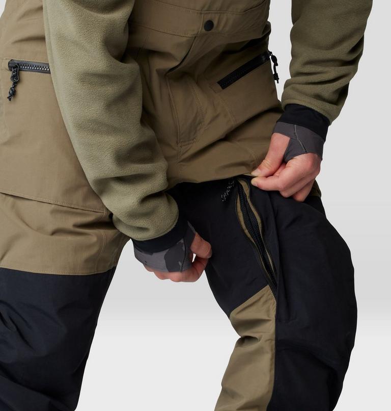 Men's First Tracks Bib, Color: Stone Green, image 9