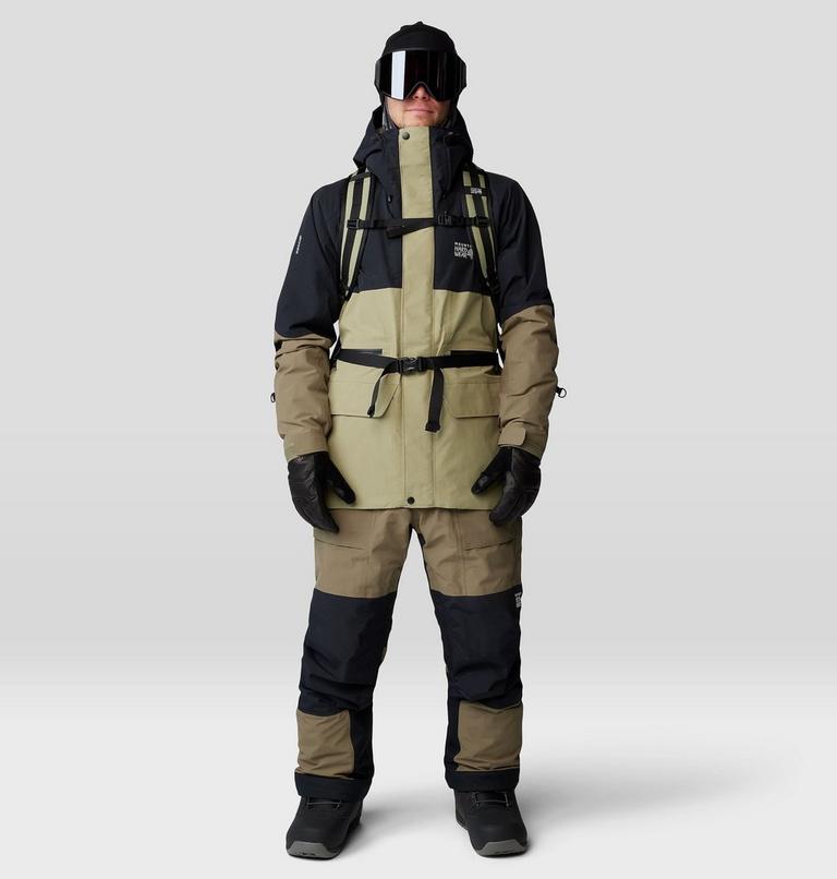 Men's First Tracks Bib, Color: Stone Green, image 12