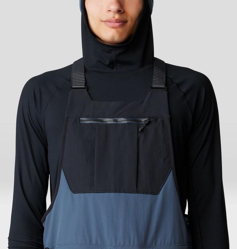 Men's First Tracks Bib, Color: Moon Blue, Black, image 5