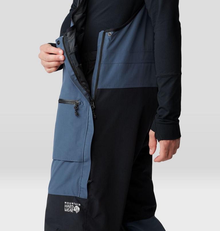 Men's First Tracks Bib, Color: Moon Blue, Black, image 8