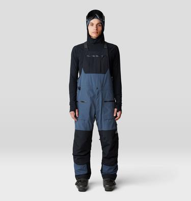 Men's First Tracks Bib, Color: Moon Blue, Black, image 1