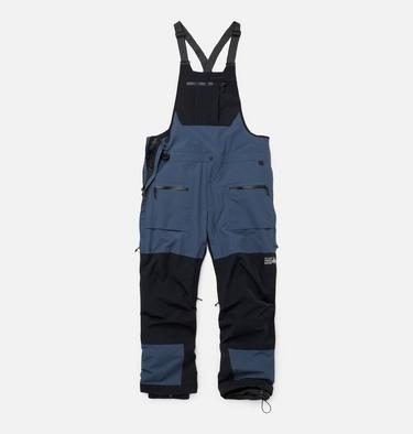 Men's First Tracks Bib, Color: Moon Blue, Black, image 2