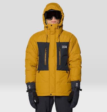 Men's First Tracks Down Jacket, Color: Olive Gold, Black, image 4