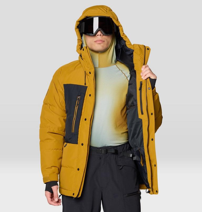 Men's First Tracks Down Jacket, Color: Olive Gold, Black, image 6