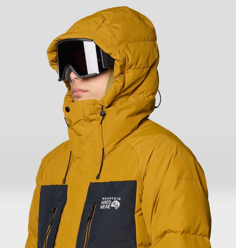Men's First Tracks Down Jacket, Color: Olive Gold, Black, image 8