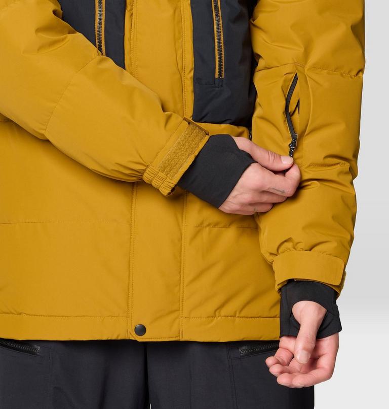 Men's First Tracks Down Jacket, Color: Olive Gold, Black, image 10