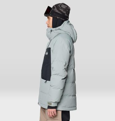 Men's First Tracks Down Jacket, Color: Wet Stone, Black, image 8