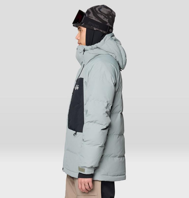 Men's First Tracks Down Jacket, Color: Wet Stone, Black, image 4