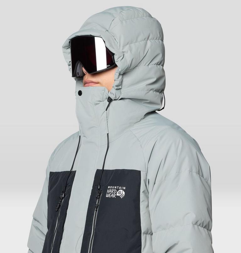 Men's First Tracks Down Jacket, Color: Wet Stone, Black, image 9