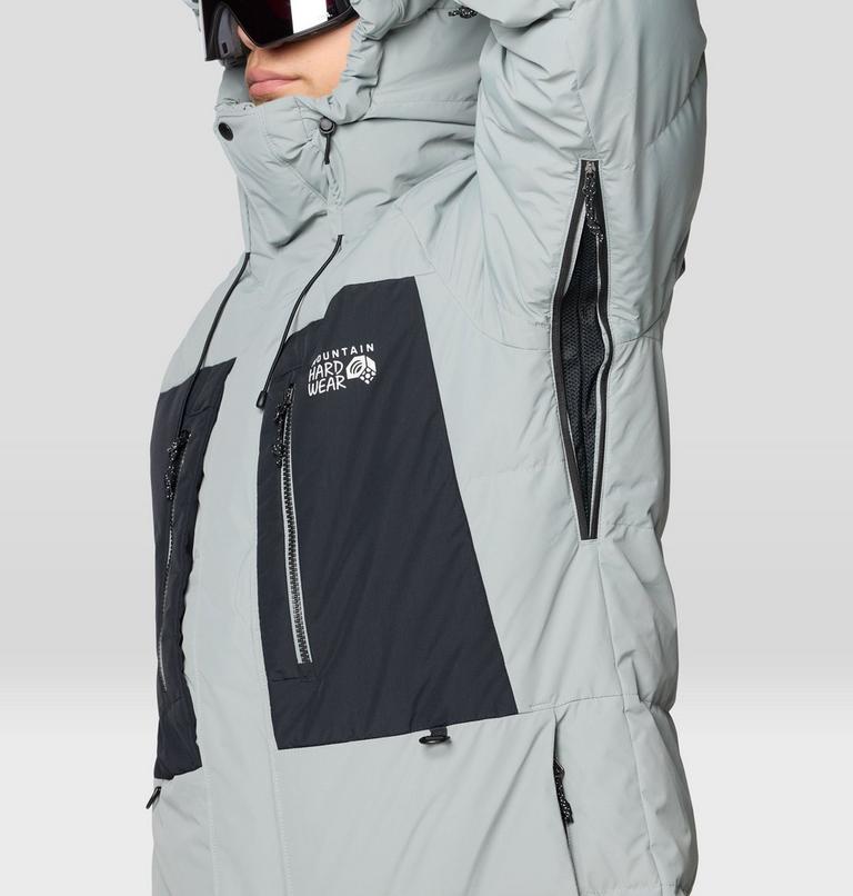 Men's First Tracks Down Jacket, Color: Wet Stone, Black, image 11