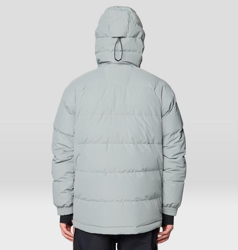 Men's First Tracks Down Jacket, Color: Wet Stone, Black, image 3