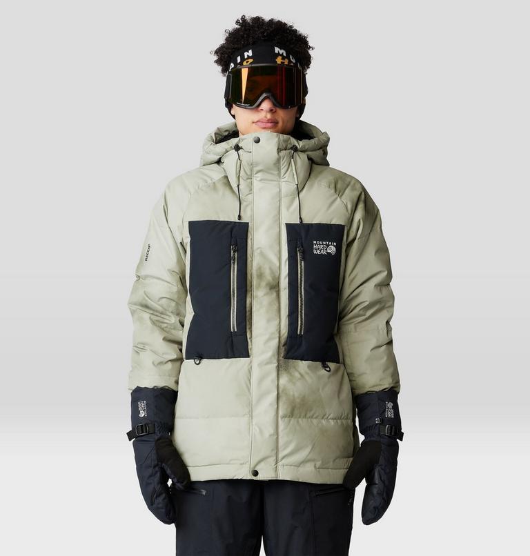 Men's First Tracks Down Jacket, Color: Mantis Green, Black, image 12