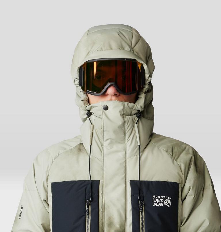 Men's First Tracks Down Jacket, Color: Mantis Green, Black, image 4