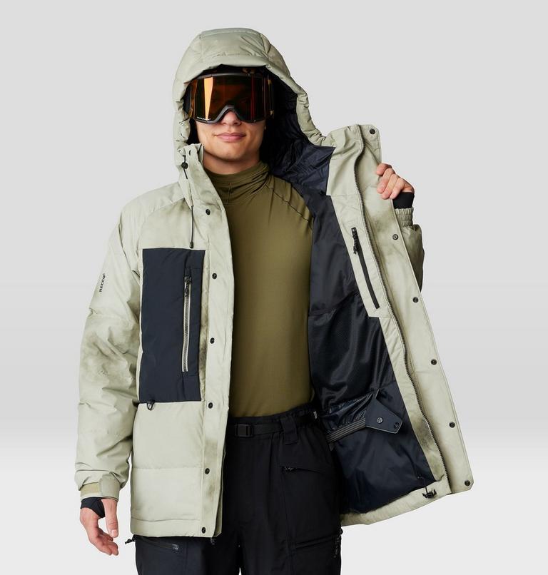 Men's First Tracks Down Jacket, Color: Mantis Green, Black, image 9