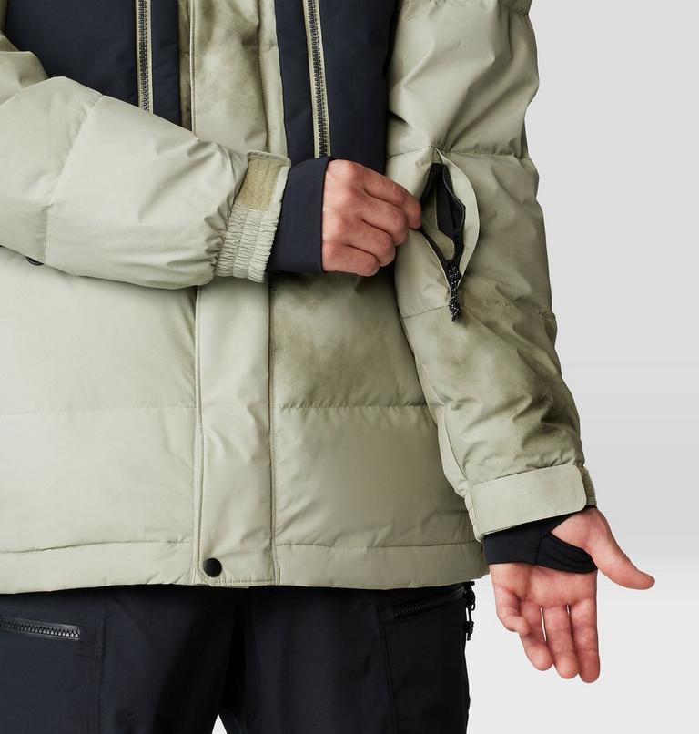 Men's First Tracks Down Jacket, Color: Mantis Green, Black, image 10