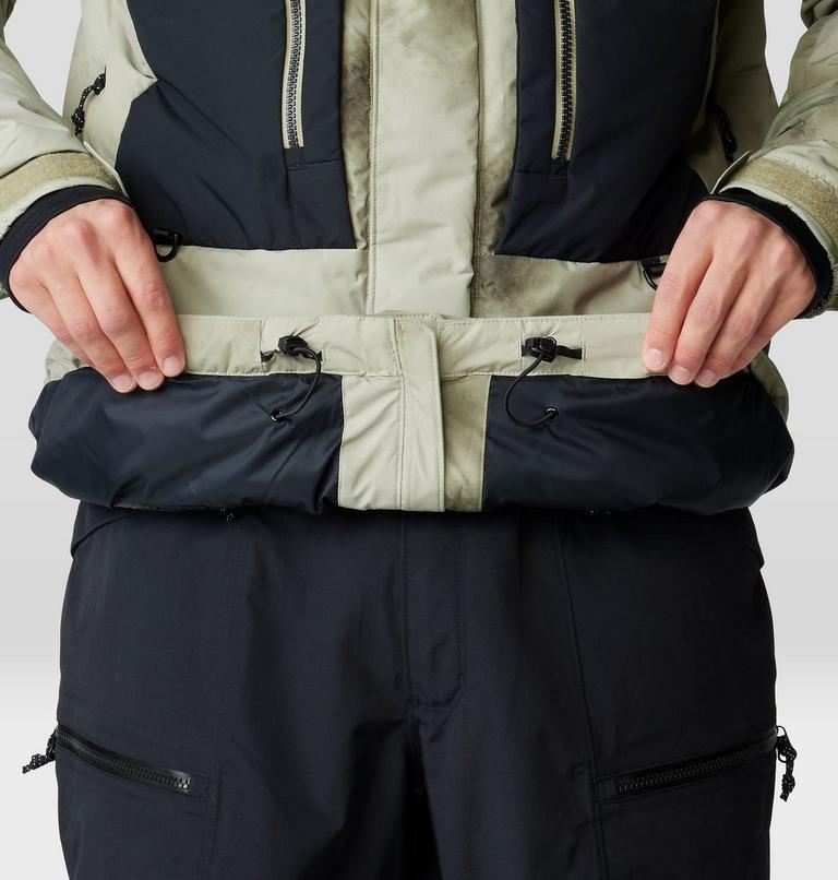 Men's First Tracks Down Jacket, Color: Mantis Green, Black, image 11