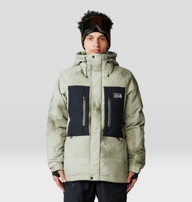 Men's First Tracks Down Jacket, Color: Mantis Green, Black, image 5