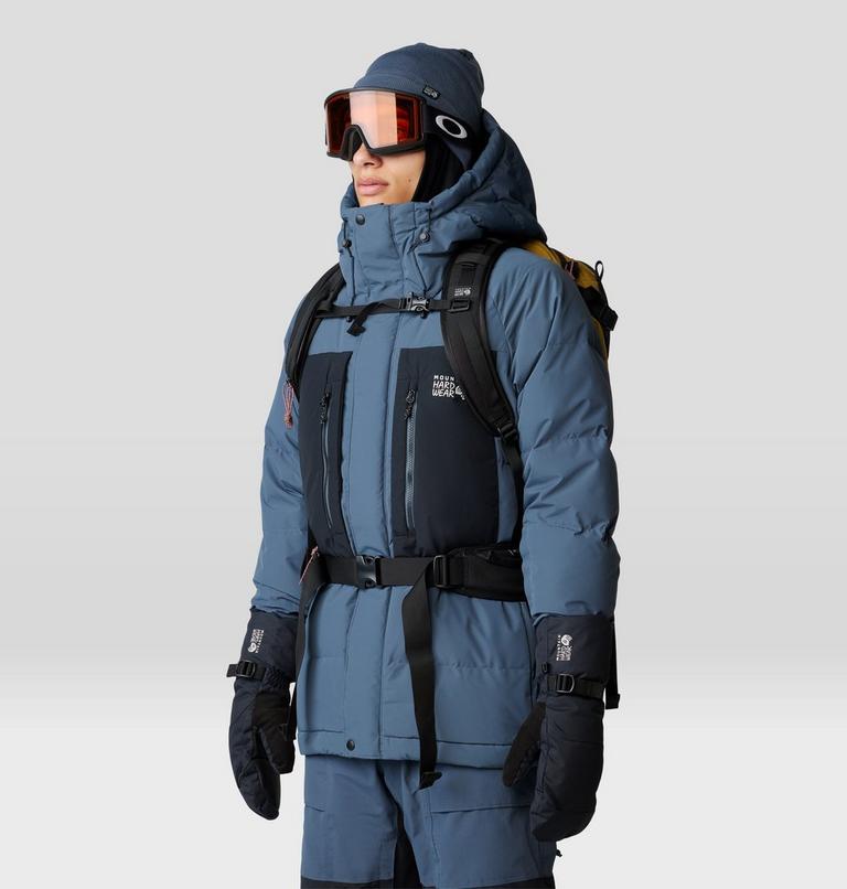 Men's First Tracks Down Jacket, Color: Moon Blue, Black, image 12
