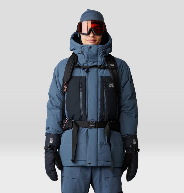 Men's First Tracks Down Jacket, Color: Moon Blue, Black, image 13