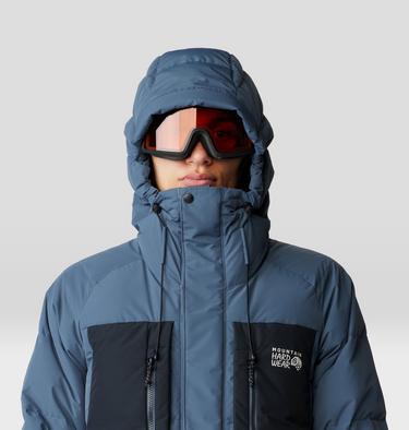 Men's First Tracks Down Jacket, Color: Moon Blue, Black, image 12