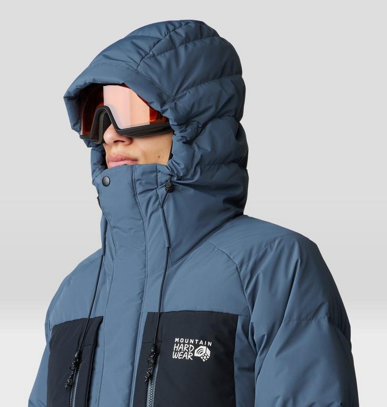 Men's First Tracks Down Jacket, Color: Moon Blue, Black, image 5