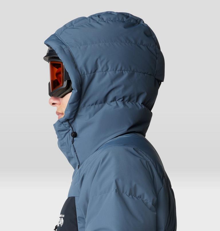 Men's First Tracks Down Jacket, Color: Moon Blue, Black, image 7