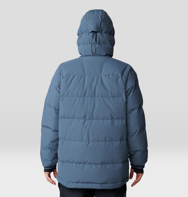 Men's First Tracks Down Jacket, Color: Moon Blue, Black, image 2
