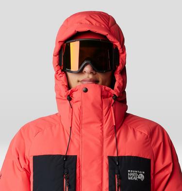 Men's First Tracks Down Jacket, Color: Solar Pink, Black, image 4