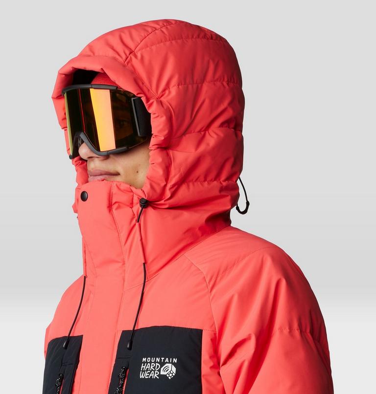 Men's First Tracks Down Jacket, Color: Solar Pink, Black, image 5