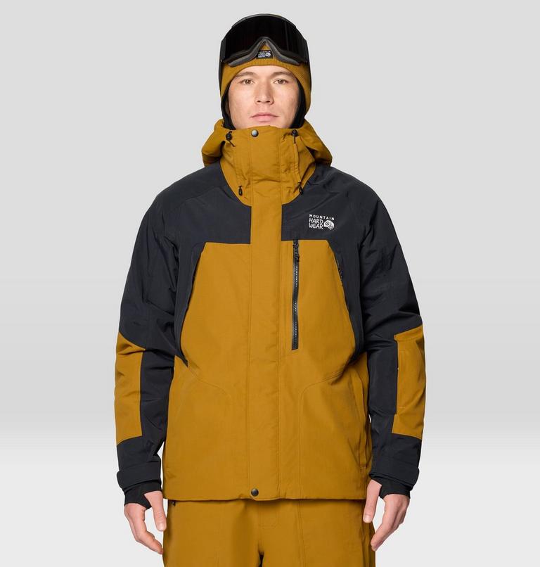 Men's First Tracks Insulated Jacket, Color: Olive Gold, Black, image 1