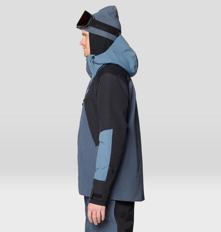 Men's First Tracks Insulated Jacket, Color: Moon Blue, Adriatic Blue, Black, image 4