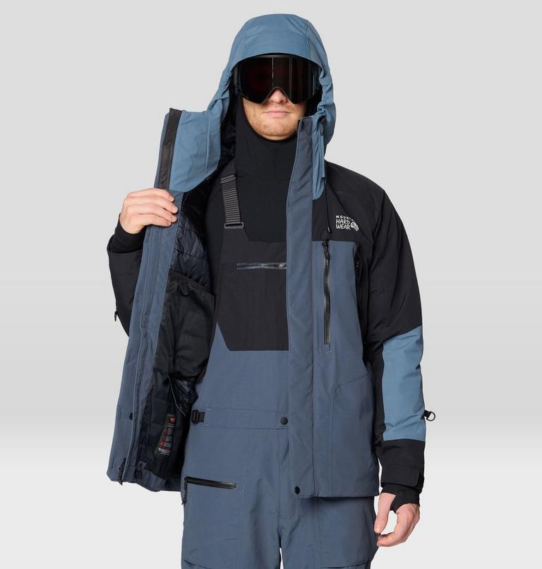 Men's First Tracks Insulated Jacket, Color: Moon Blue, Adriatic Blue, Black, image 6