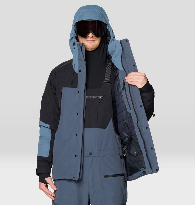 Men's First Tracks Insulated Jacket, Color: Moon Blue, Adriatic Blue, Black, image 7