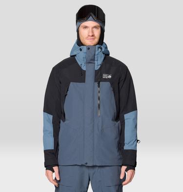 Men's First Tracks Insulated Jacket, Color: Moon Blue, Adriatic Blue, Black, image 9