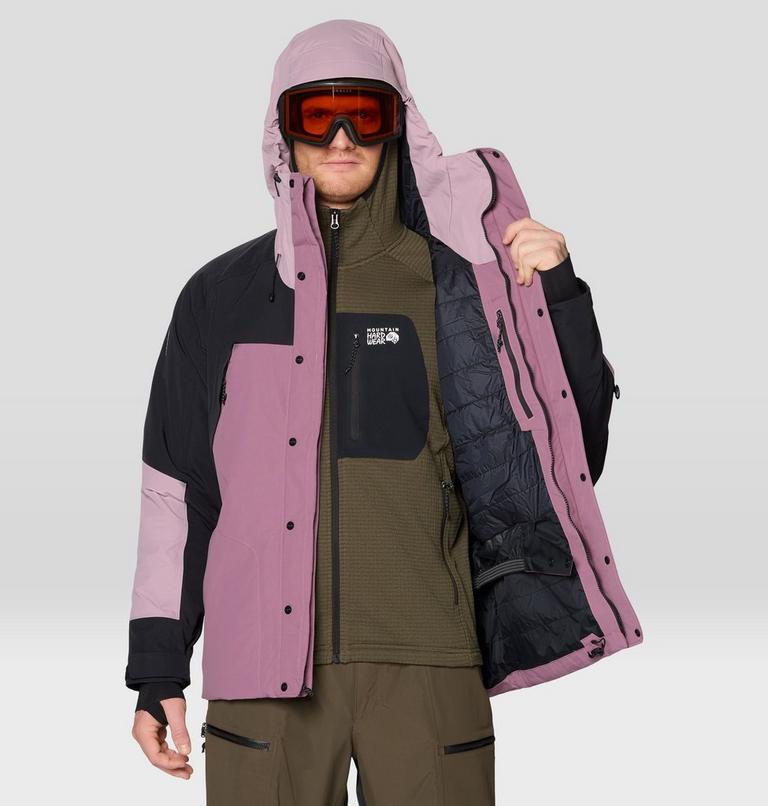 Men's First Tracks Insulated Jacket, Color: Dark Daze, Daze, Black, image 5