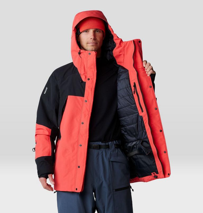 Men's First Tracks Insulated Jacket, Color: Solar Pink, Black, image 10