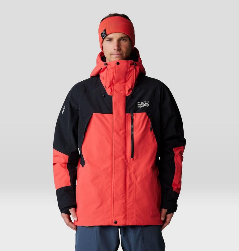Men's First Tracks Insulated Jacket, Color: Solar Pink, Black, image 1