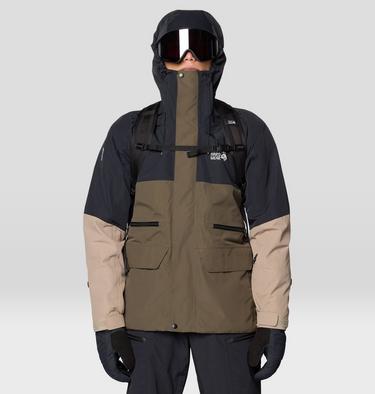 Men's First Tracks Jacket, Color: Ridgeline, Dunes, Black, image 8