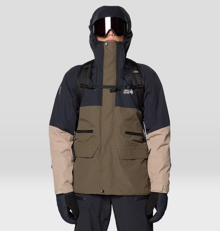 Men's First Tracks Jacket, Color: Ridgeline, Dunes, Black, image 4