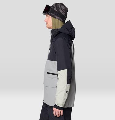 Men's First Tracks Jacket, Color: Wet Stone, White Sage, Black, image 3