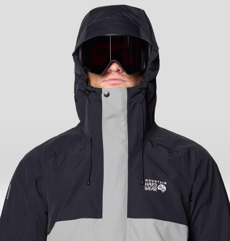 Men's First Tracks Jacket, Color: Wet Stone, White Sage, Black, image 7